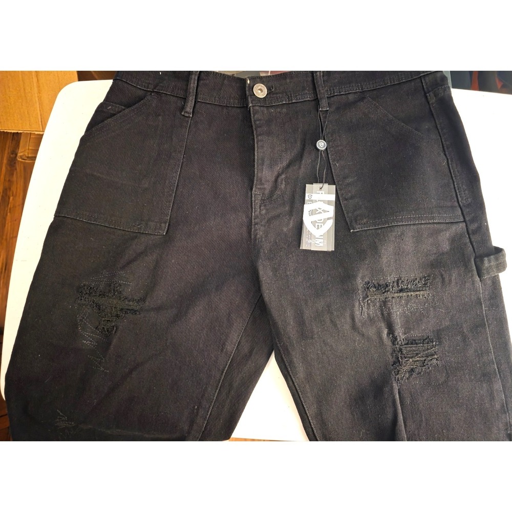 ENCRYPTED Men's Black Cargo Shorts SZ 36 NWT